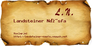 Landsteiner Násfa névjegykártya